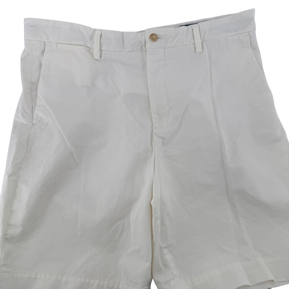 Polo Ralph Lauren Chino Shorts Mens 35 White Stretch Classic Fit Cotton Blend